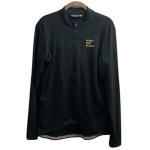 Anthm Collective Black Cycling Jacket Always Good Weather Size Large Pockets